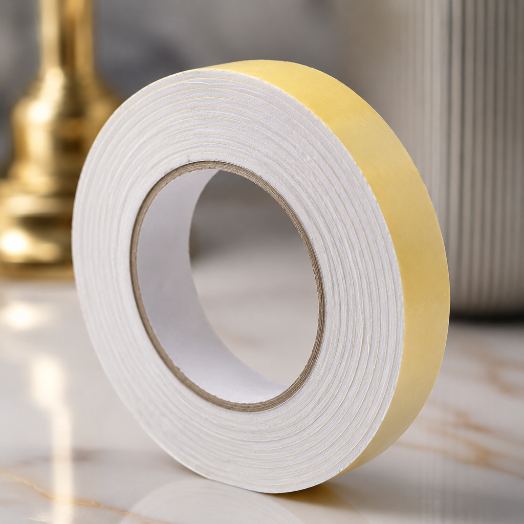 Double Sided Foam Adhesive Tape Roll – Strong Self Adhesive Mounting Tape for Party Decoration