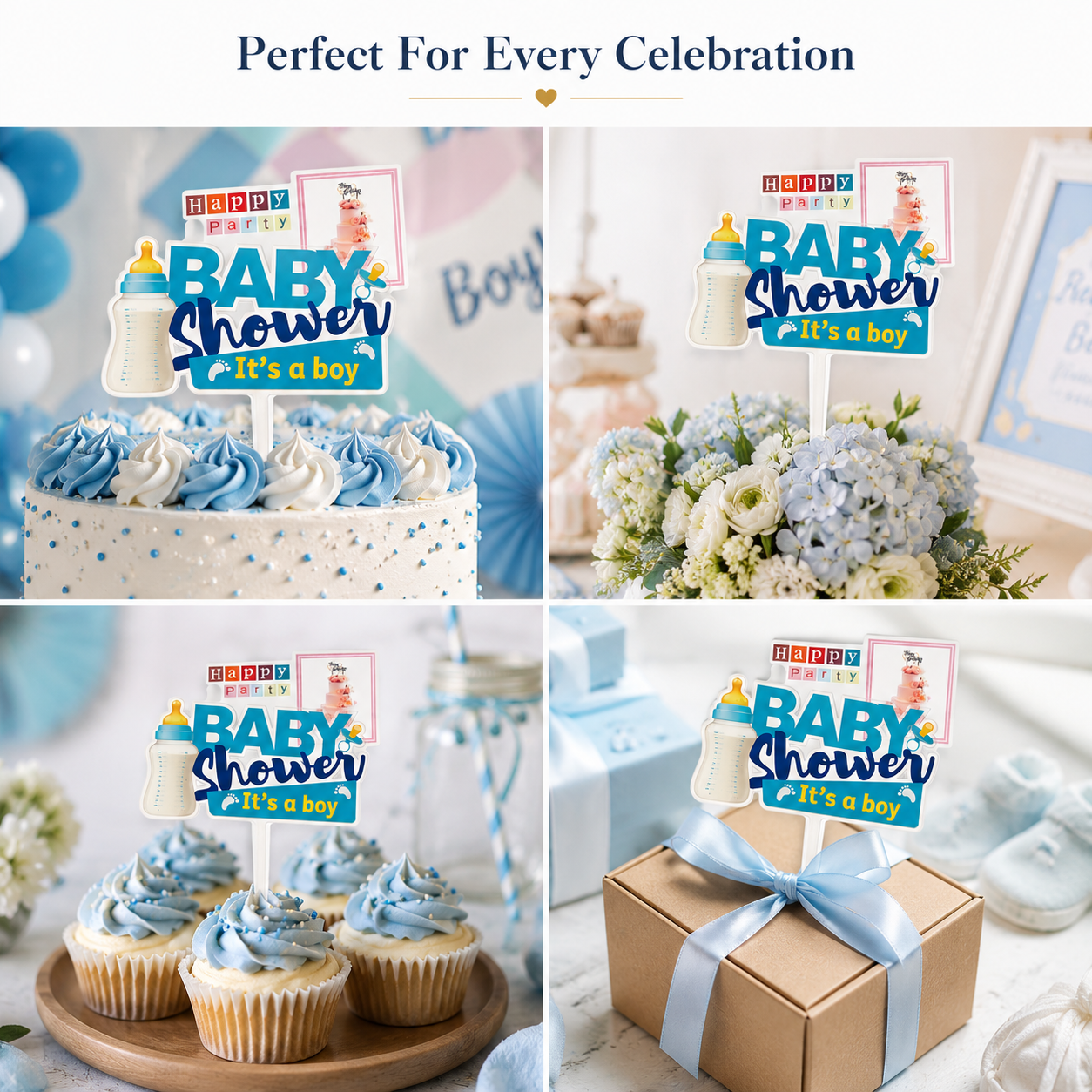 Baby Shower Boy Decoration Kit – It’s a Boy Birthday & Baby Shower Decoration Set
