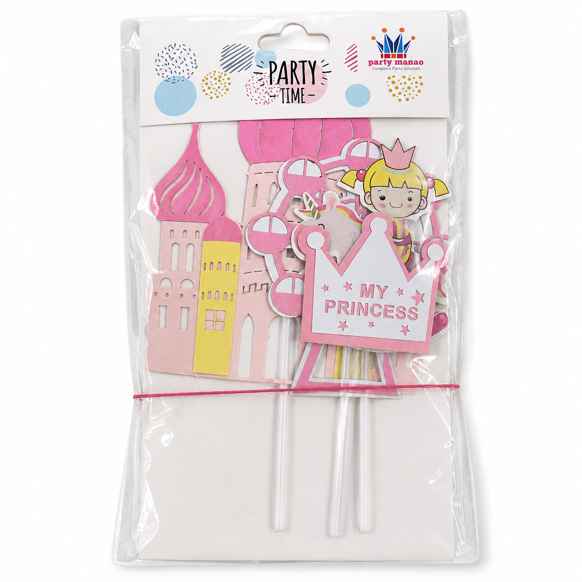 Princess Theme Cake Topper Set – Pink Castle & My Princess Birthday Decoration