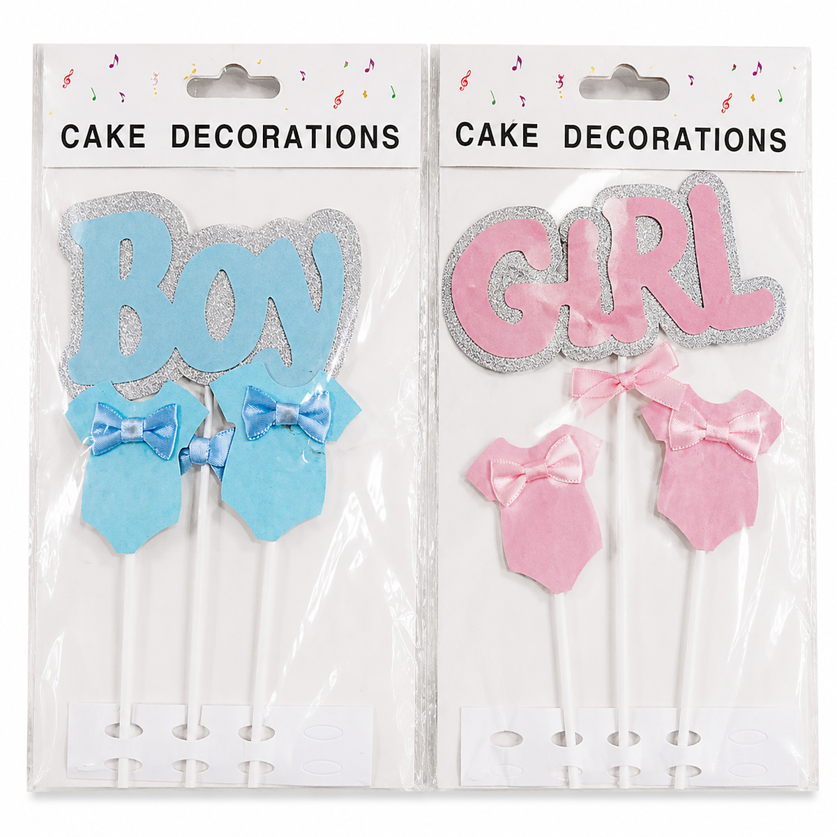 Baby Shower Cake Topper – Boy & Girl Theme Birthday Cake Decoration