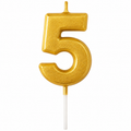 Gold Number Birthday Candle – Number 0-9 | Premium Cake Topper