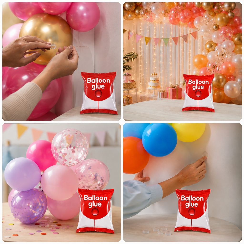 Balloon Glue Dots for Party Decoration | Double Sided Strong Adhesive (100 Glue Dots)