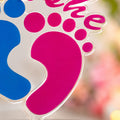 He or She Gender Reveal Cake Topper – Blue & Pink Baby Shower Decoration