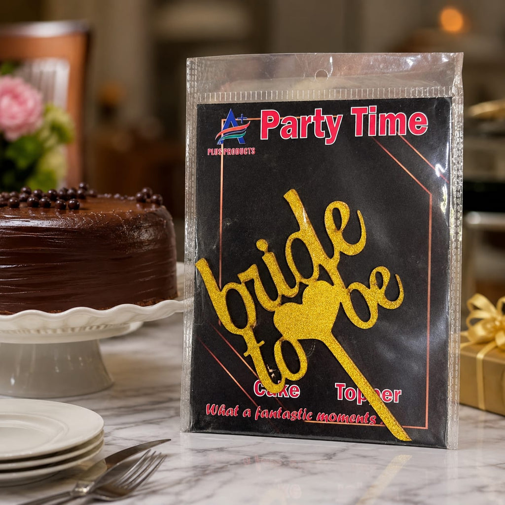 Happy Birthday Gold Cake Topper – Birthday Cake Decoration