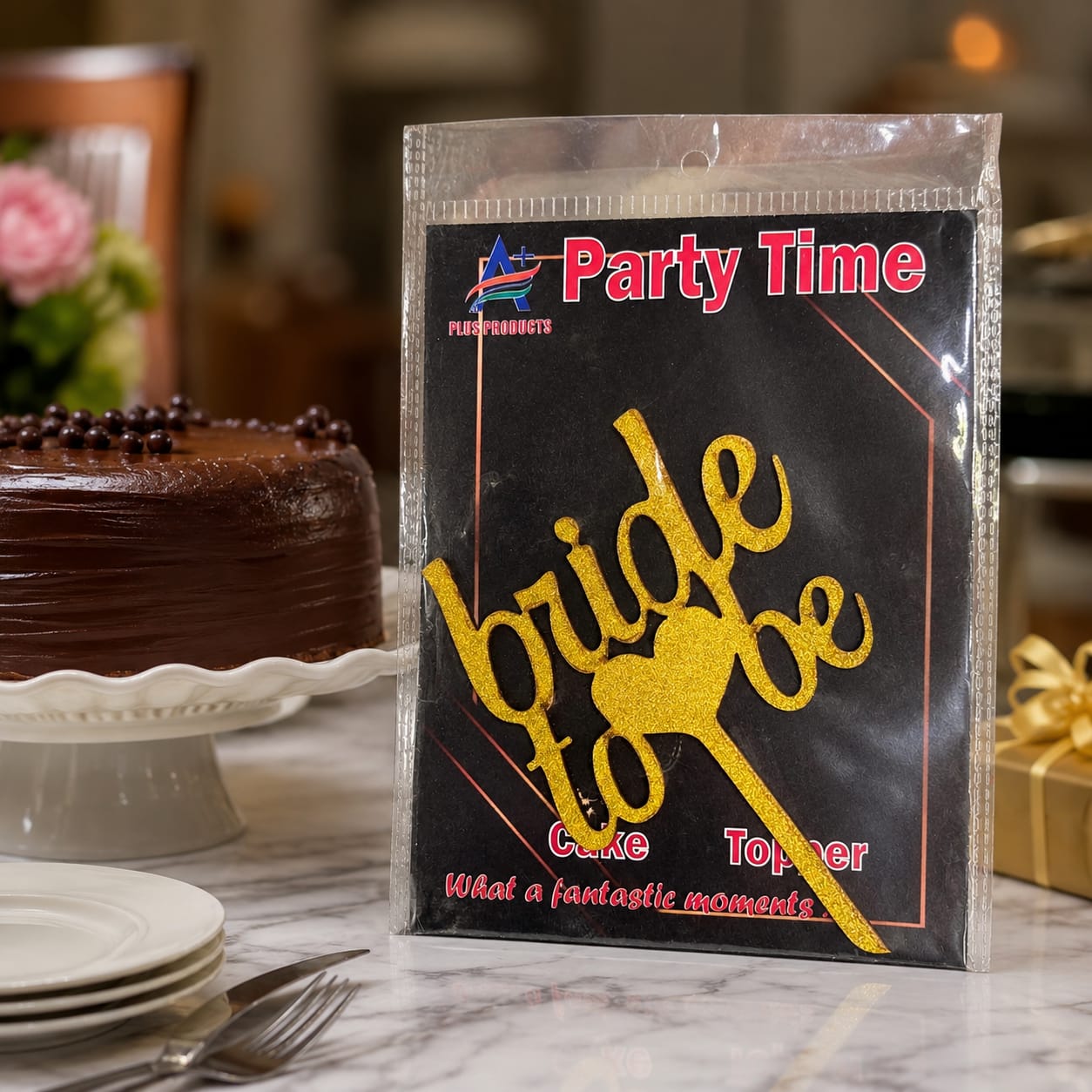 Happy Birthday Gold Cake Topper – Birthday Cake Decoration