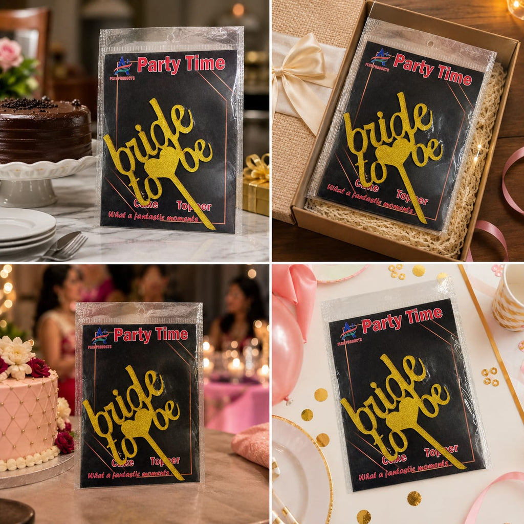 Happy Birthday Gold Cake Topper – Birthday Cake Decoration