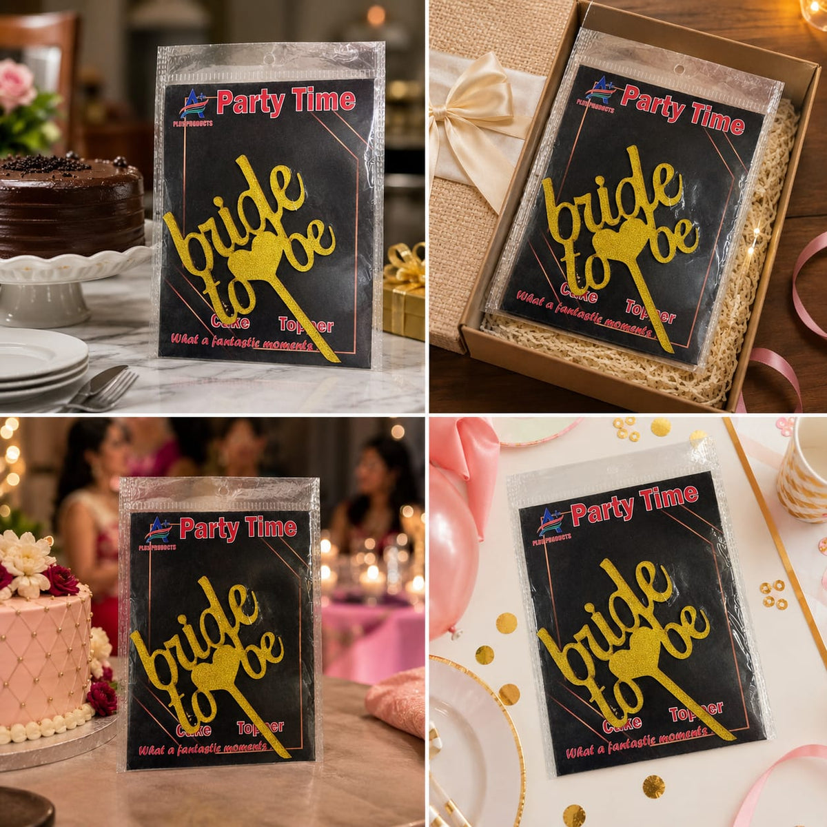 Happy Birthday Gold Cake Topper – Birthday Cake Decoration