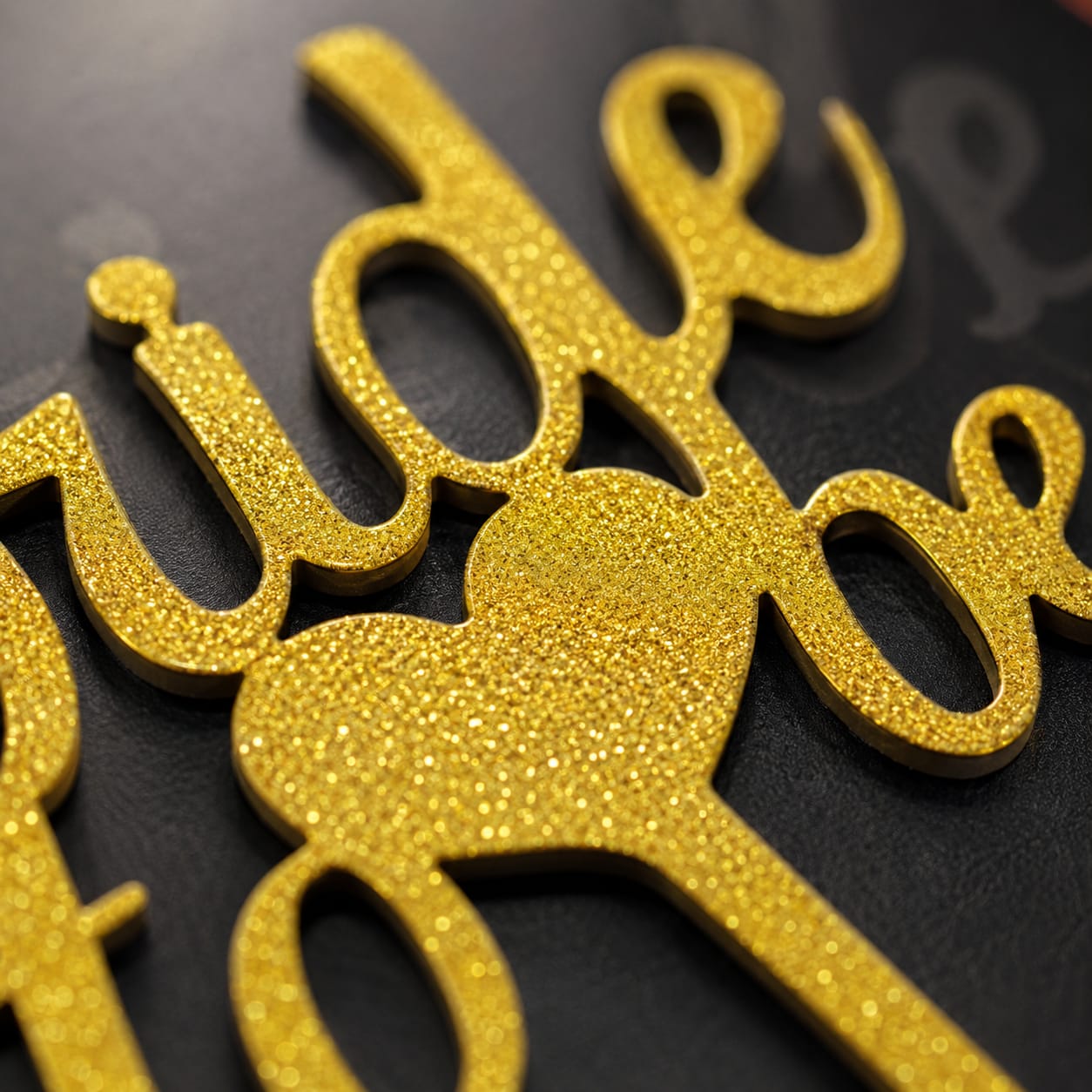 Happy Birthday Gold Cake Topper – Birthday Cake Decoration
