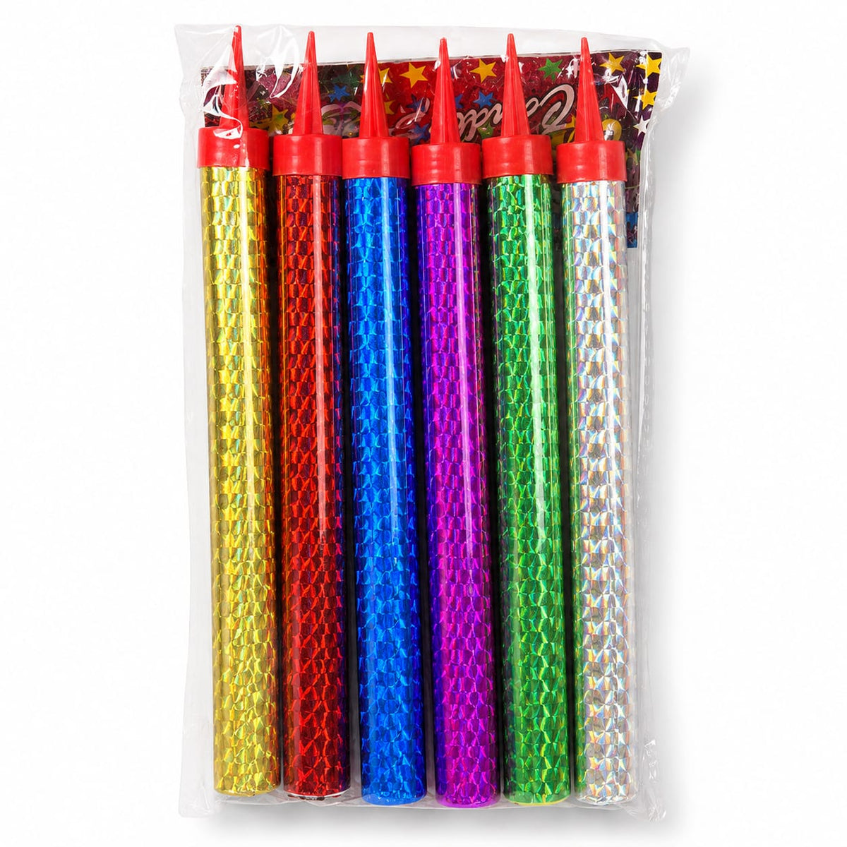 Metallic Party Popper Tubes – Multicolor Confetti Popper for Birthday & Celebrations