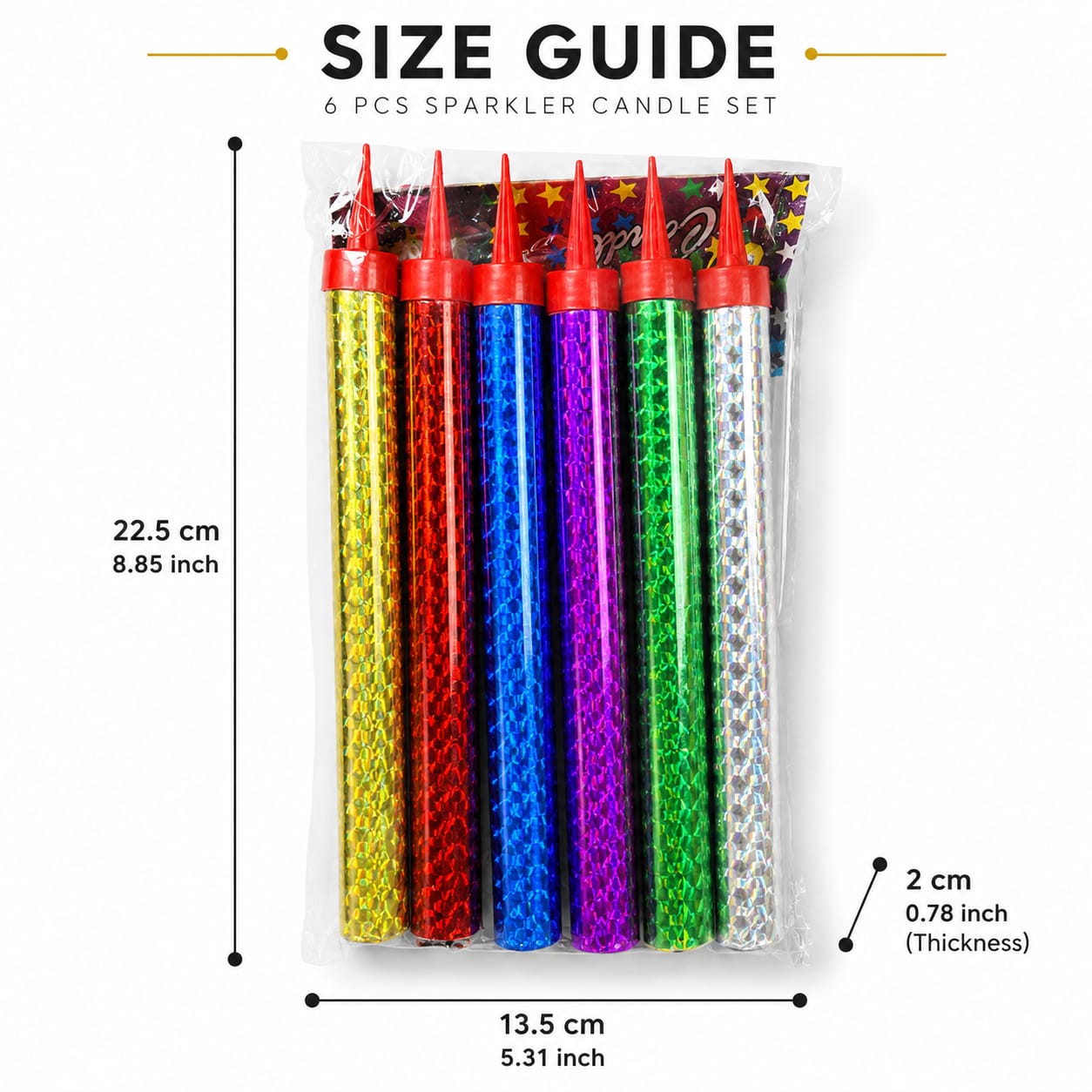 Metallic Party Popper Tubes – Multicolor Confetti Popper for Birthday & Celebrations