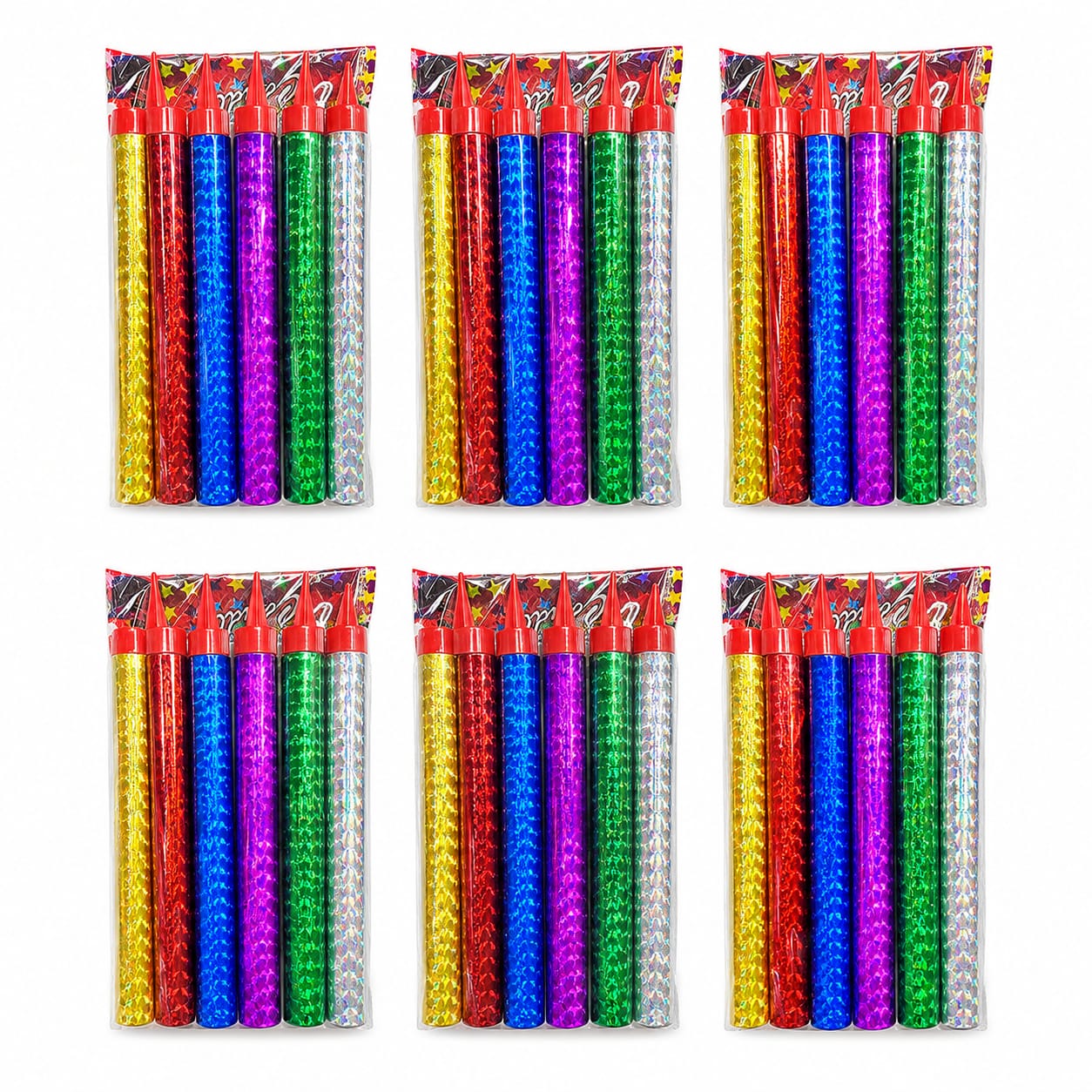 Metallic Party Popper Tubes – Multicolor Confetti Popper for Birthday & Celebrations