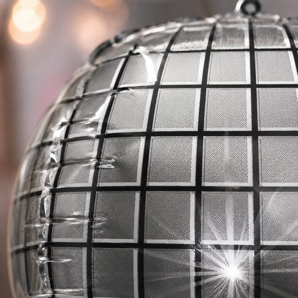 Silver Disco Ball Foil Balloon | 1 Pc Mirror Ball Balloon | Birthday, Party & Event Decoration
