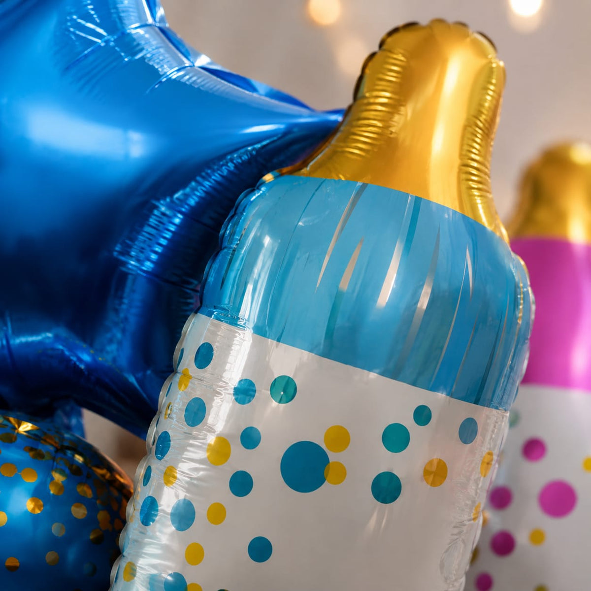 It's a Boy Balloon Set | 5 Pcs Blue Baby Shower Foil Balloons | Boy Theme Decoration | Gender Reveal & Baby Shower Party Supplies