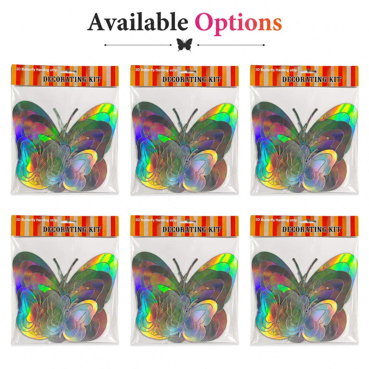 3D Butterfly Wall Decoration Kit | Holographic Butterfly Stickers for Room, Birthday & Party Decoration (12 Pieces)