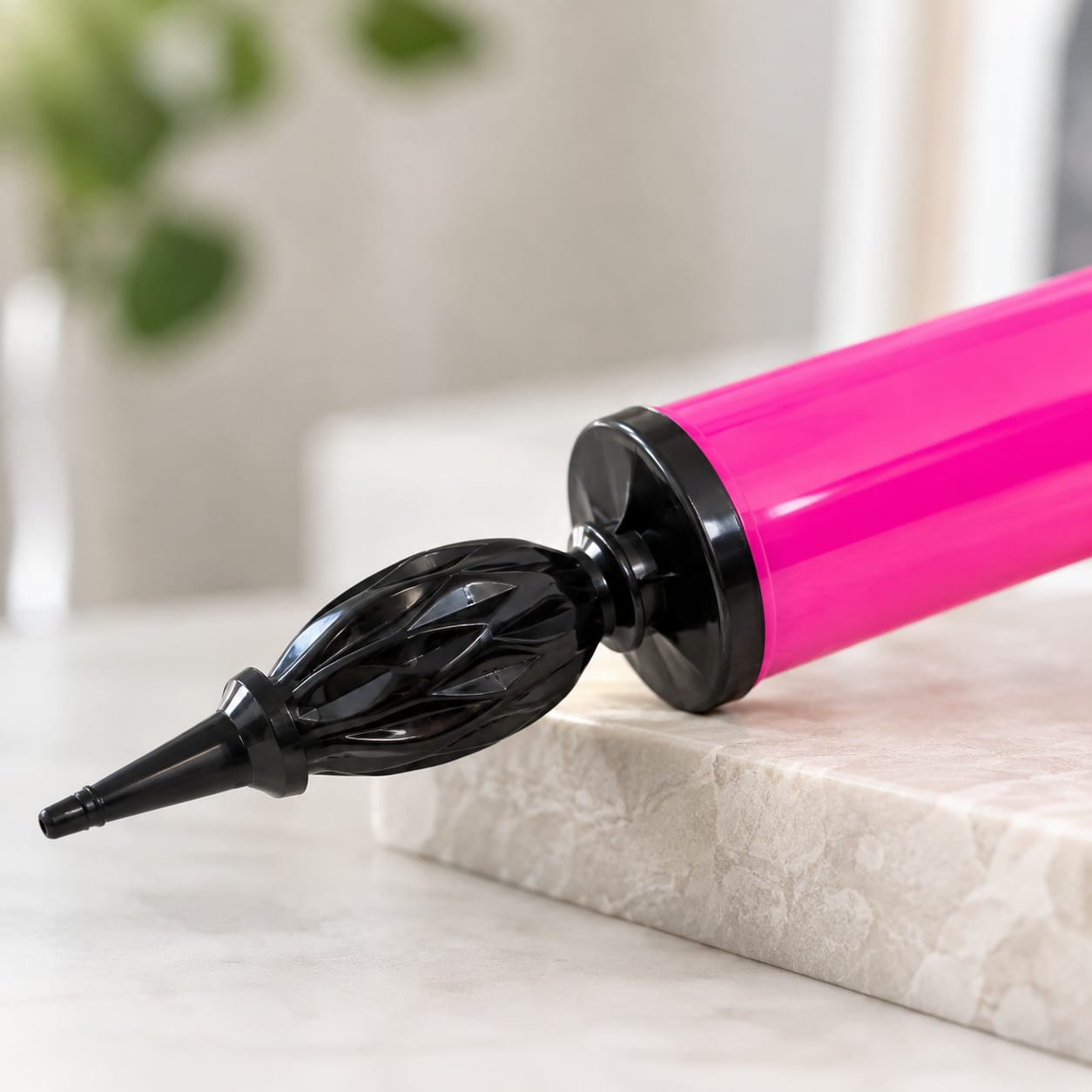 Premium Balloon Hand Pump – Dual Action Air Pump for Latex & Foil Balloons | Portable Balloon Inflator | Pink