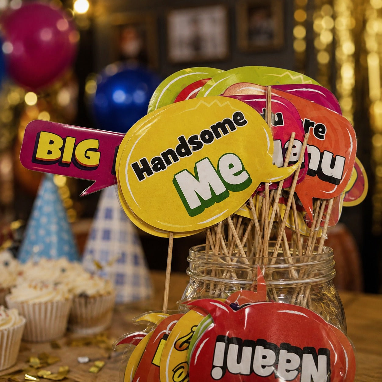 Family Photo Booth Props – 22 Pcs Party Photo Props Set