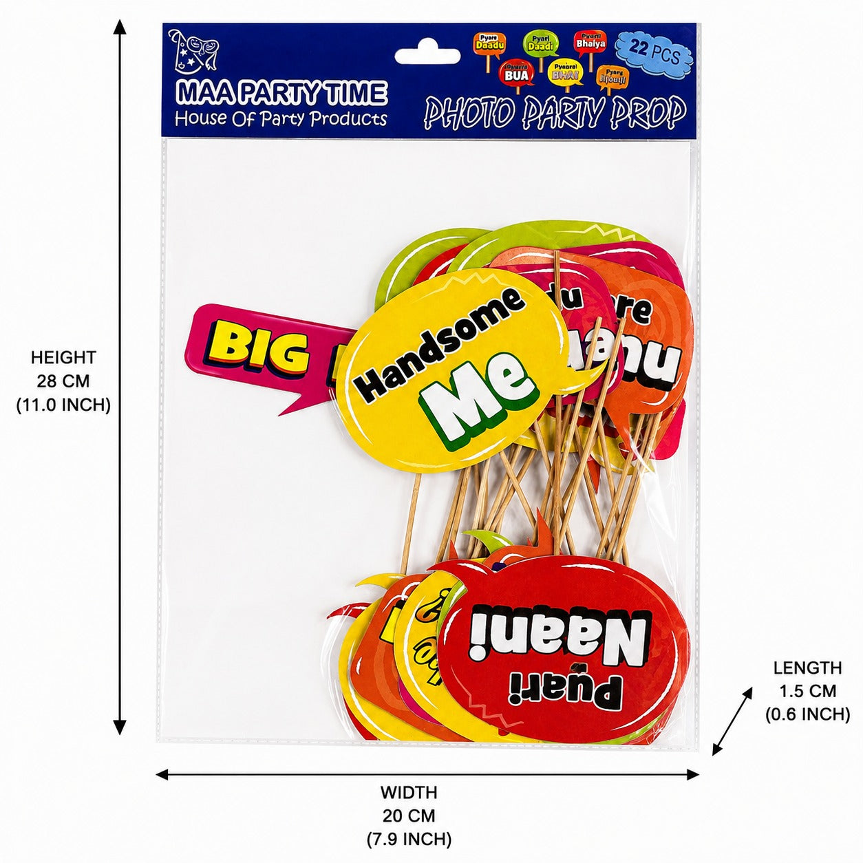 Family Photo Booth Props – 22 Pcs Party Photo Props Set