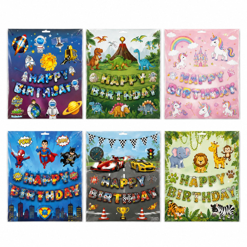 Space Theme Happy Birthday Decoration Set – Astronaut, Rocket & Planet Party Decor