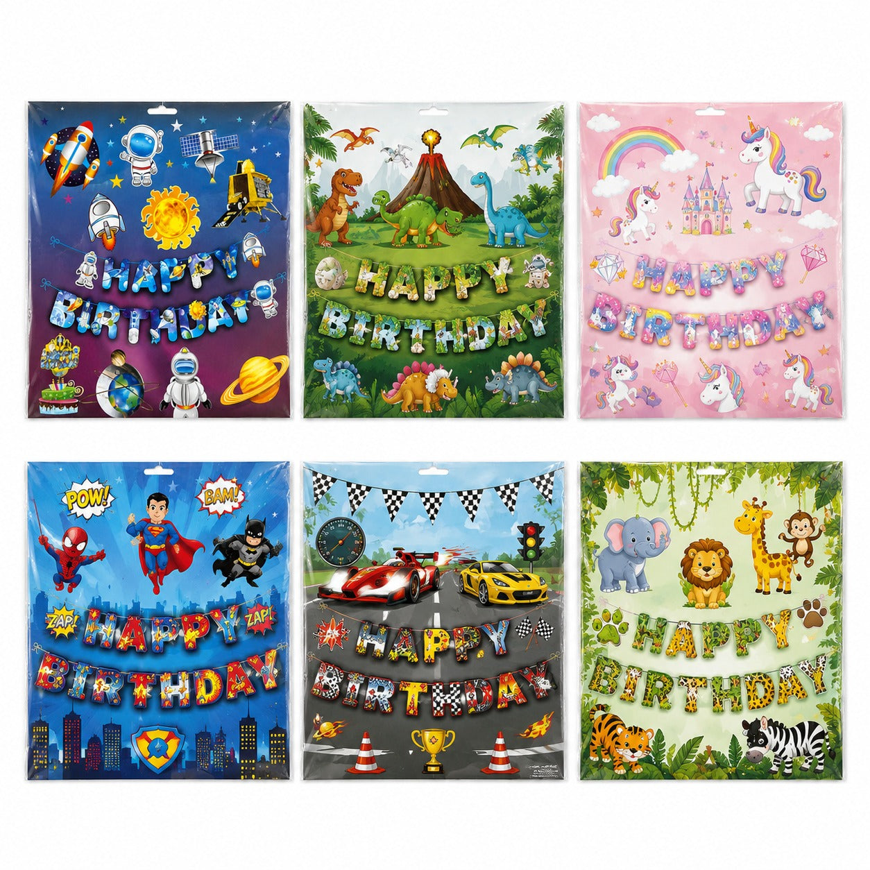 Space Theme Happy Birthday Decoration Set – Astronaut, Rocket & Planet Party Decor