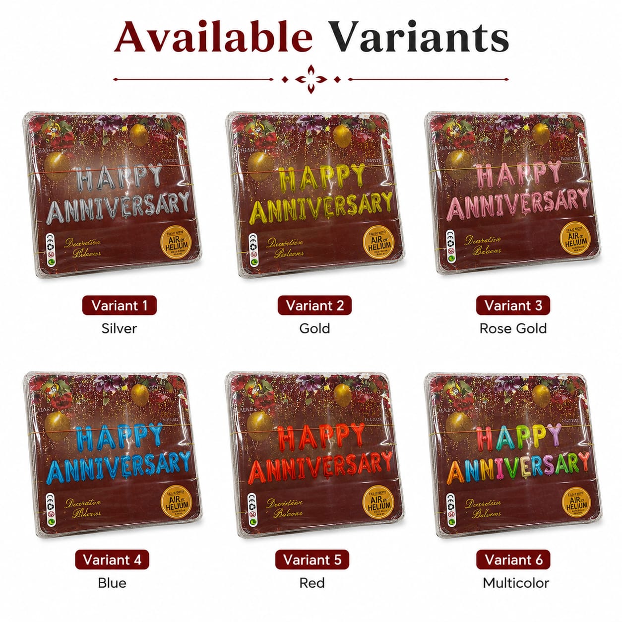 Happy Anniversary Decoration Kit – Red & Gold Party Decoration Set  Product Details