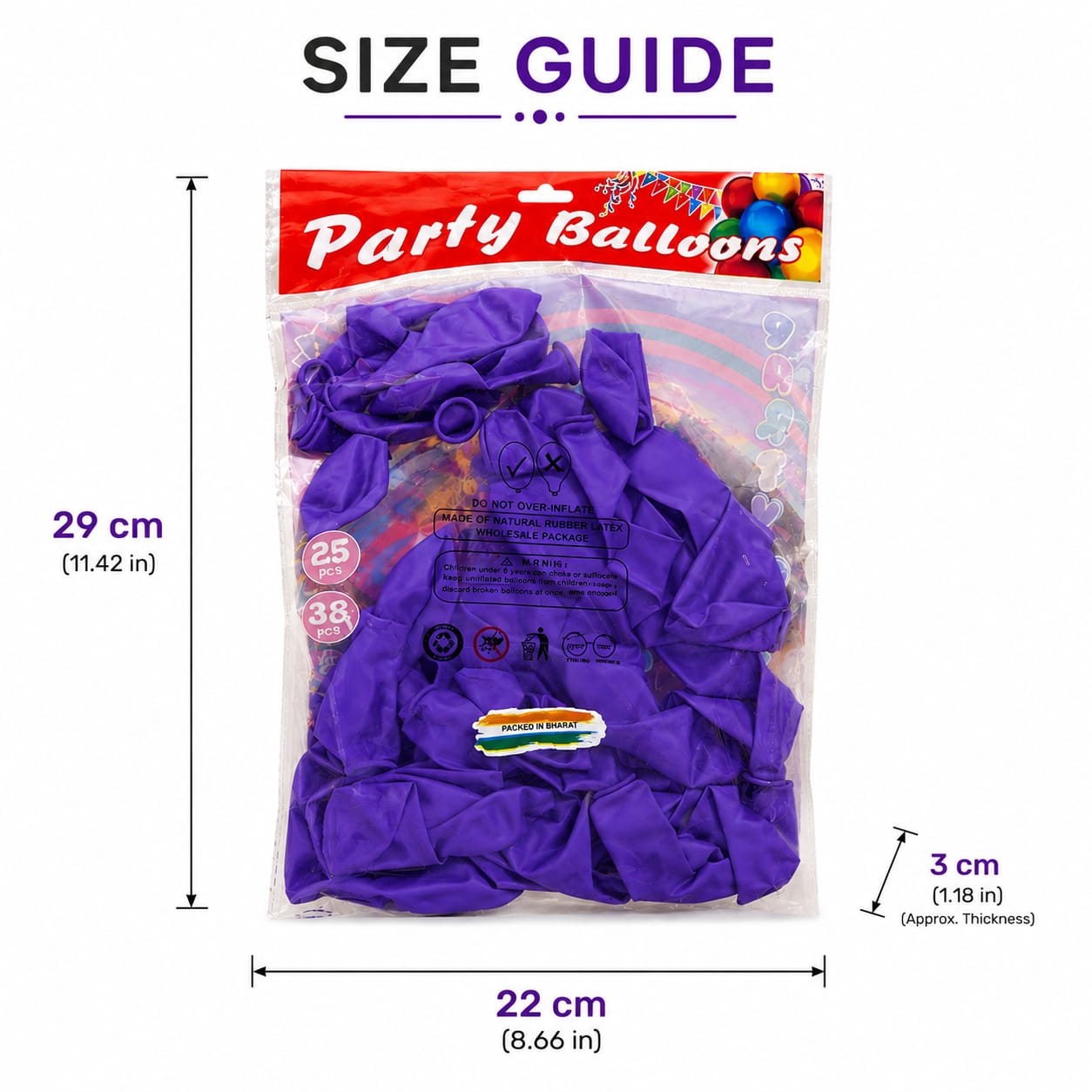 Purple Latex Balloons for Party Decoration – Premium Solid Purple Balloons