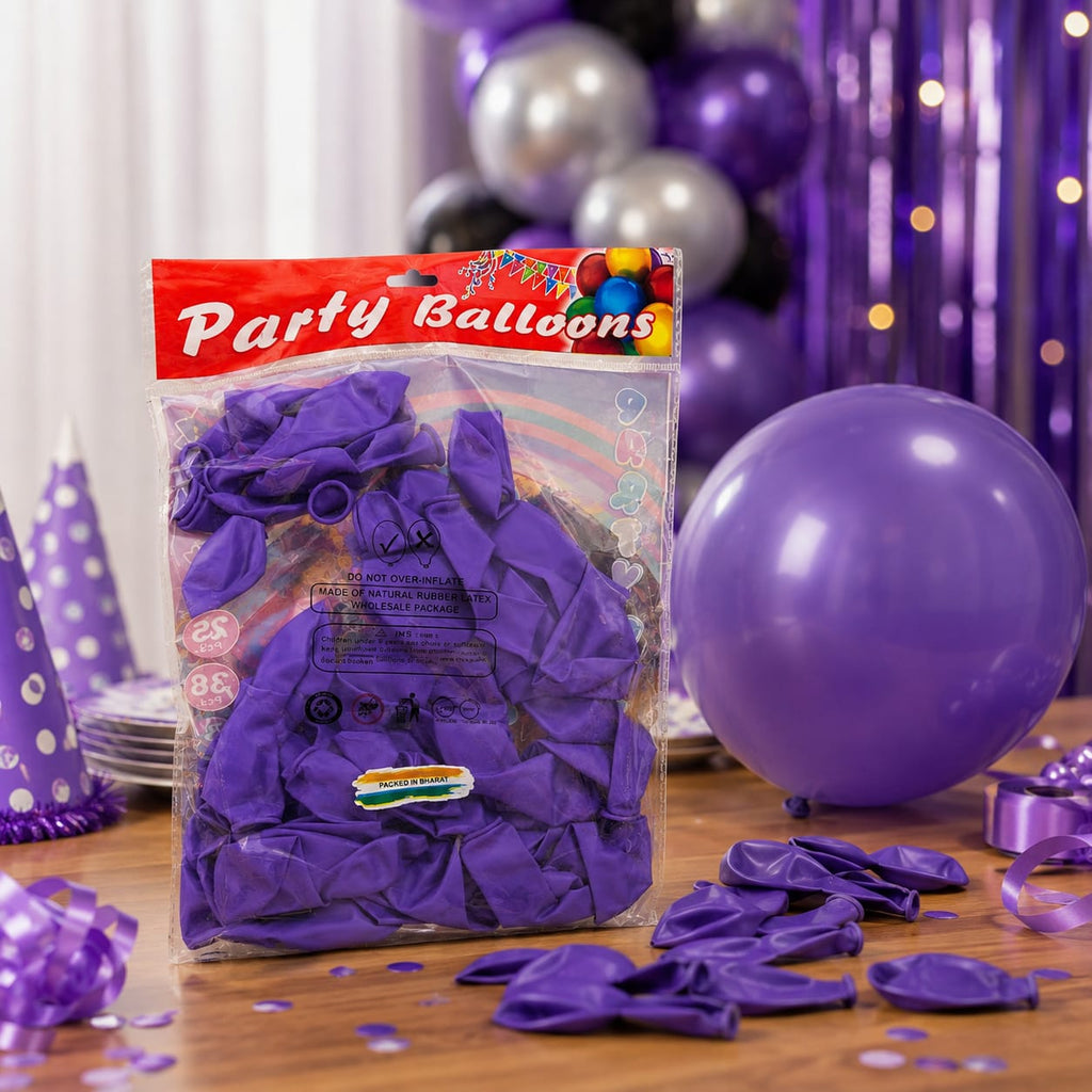 Purple Latex Balloons for Party Decoration – Premium Solid Purple Balloons