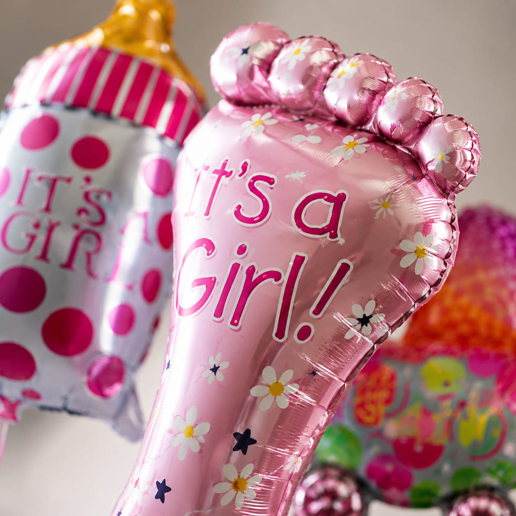 Baby Shower Foil Balloon – Baby Girl Theme | Air & Helium Fill