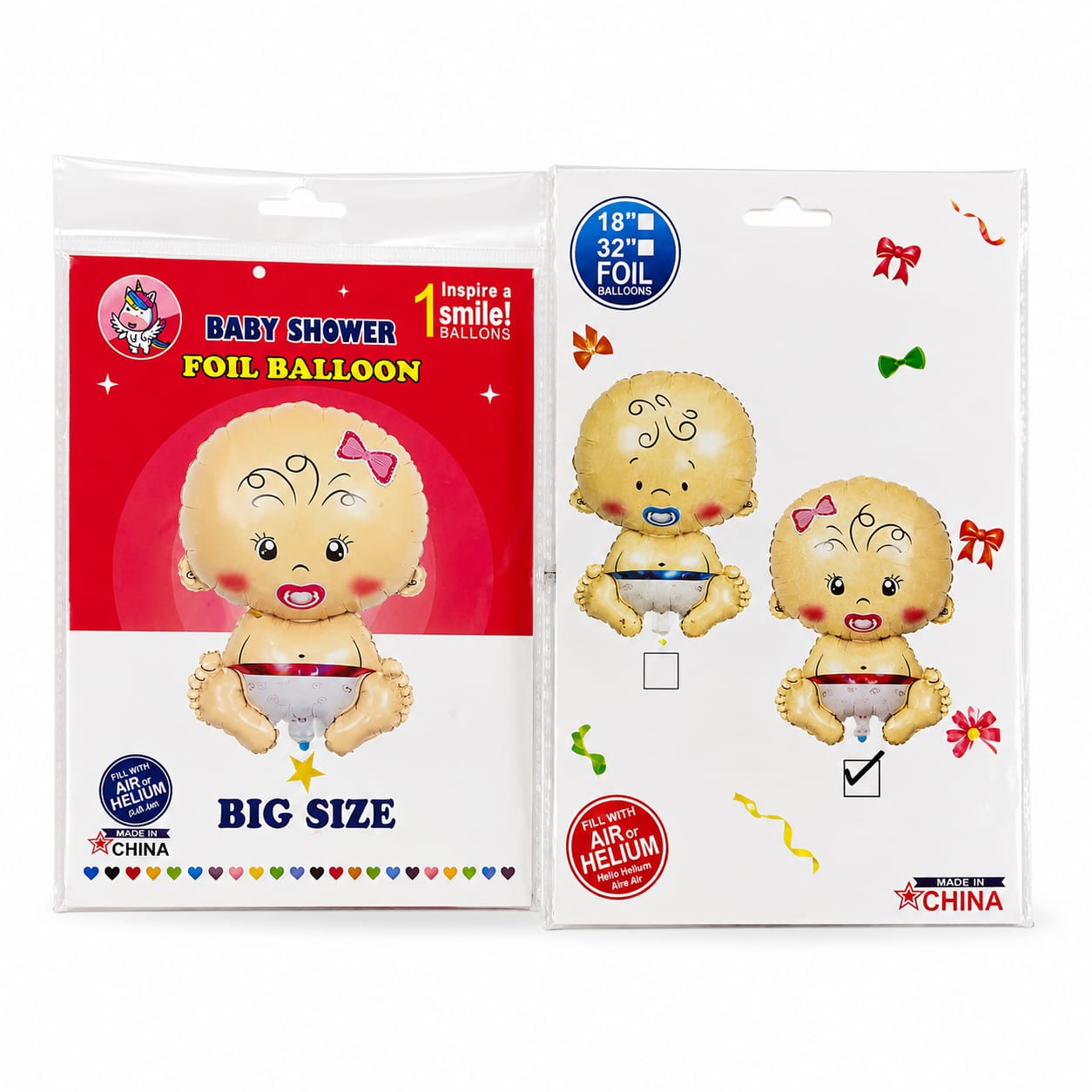 Baby Shower Foil Balloon – Big Size Baby Boy & Girl Theme Decoration Balloon