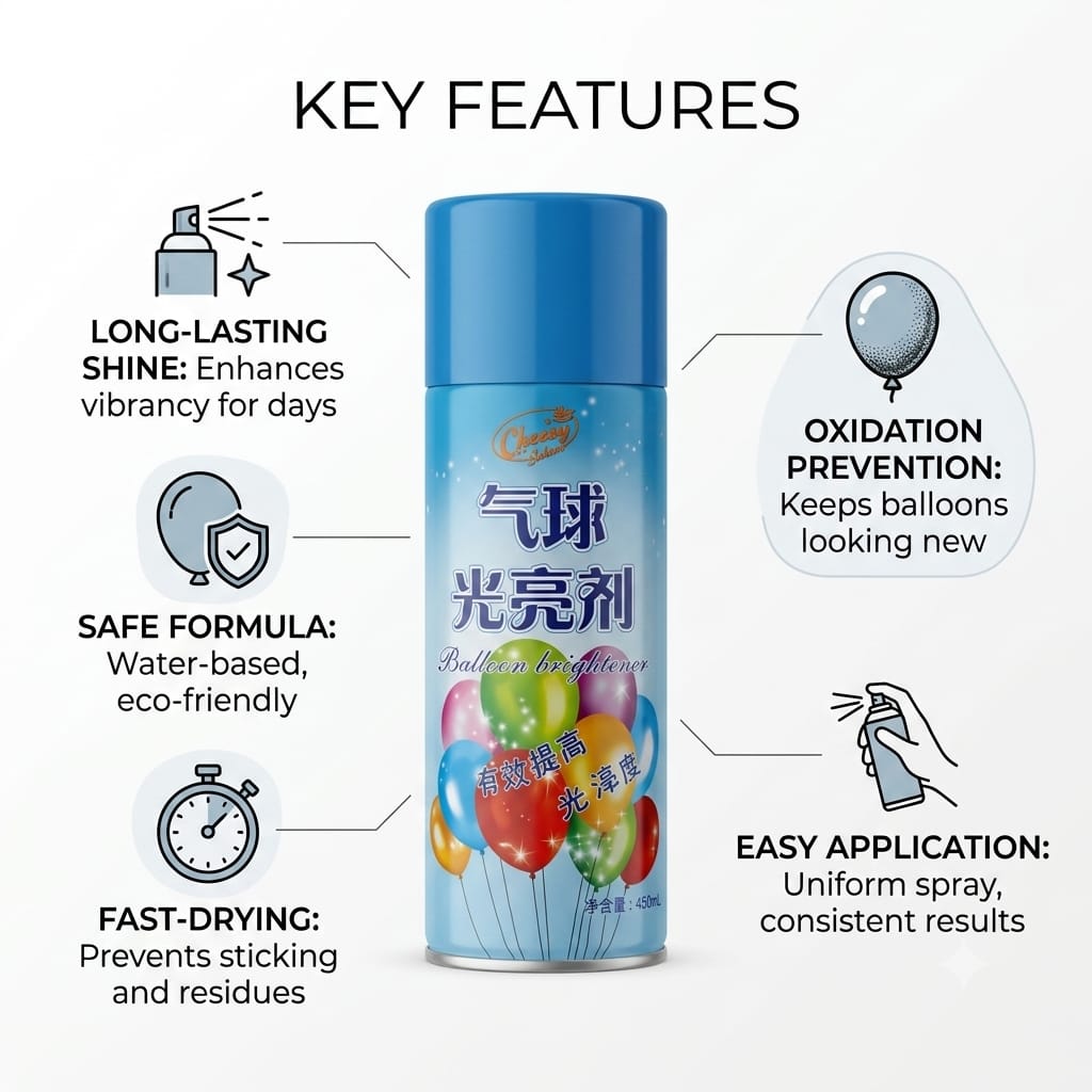 Balloon Brightener Shine Spray 450ml – Balloon Shiner for Party Decoration