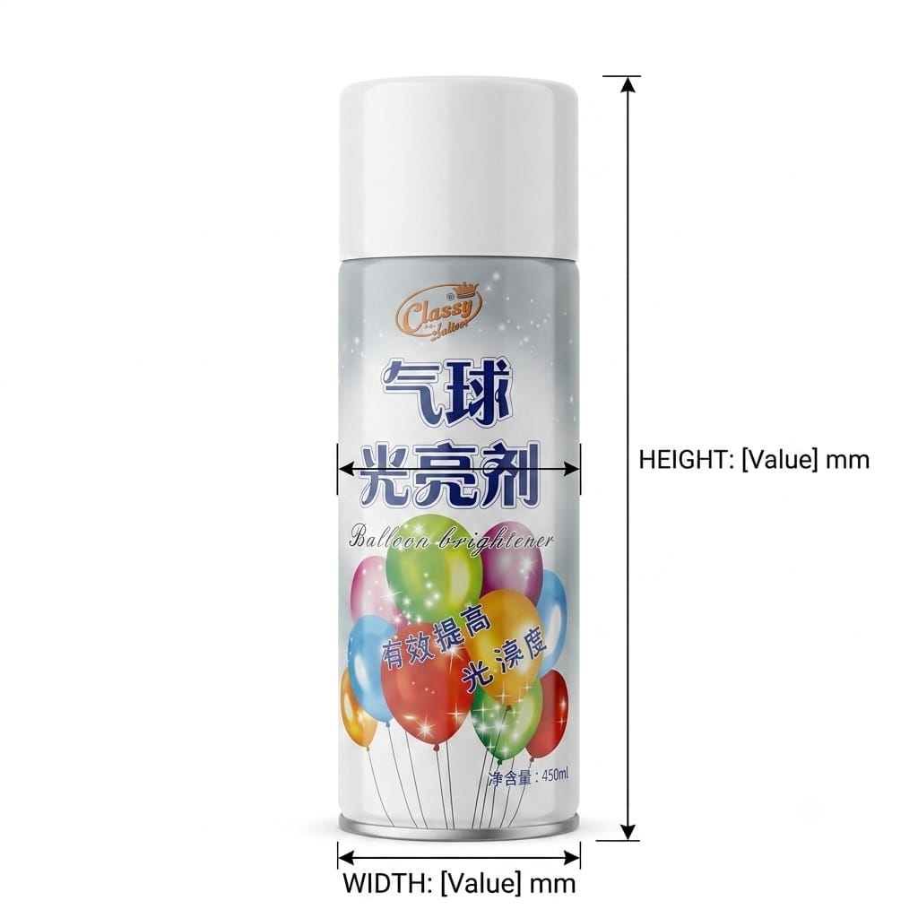 Balloon Brightener Shine Spray 450ml – Balloon Shiner for Party Decoration
