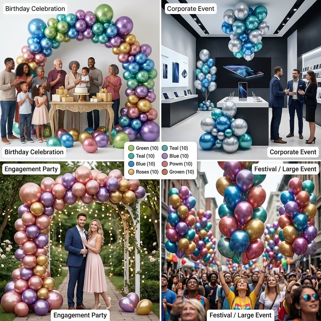 Metallic Balloons – Premium Party Balloons | Multiple Colors