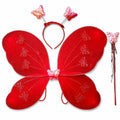Red Butterfly Wings with Headband & Wand – Fairy Fancy Dress Costume Set