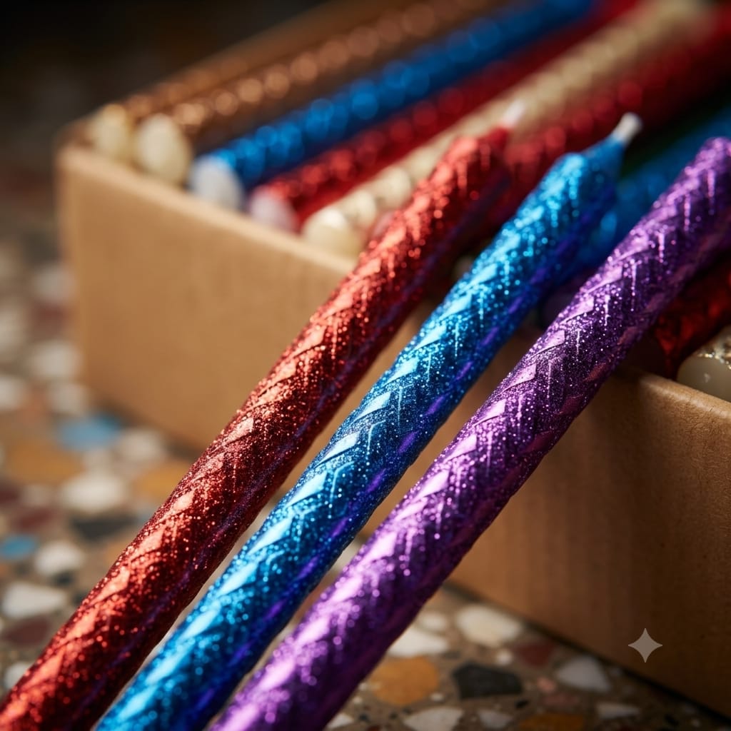 15cm Multicolor Spiral Birthday Candles – 6 Pcs