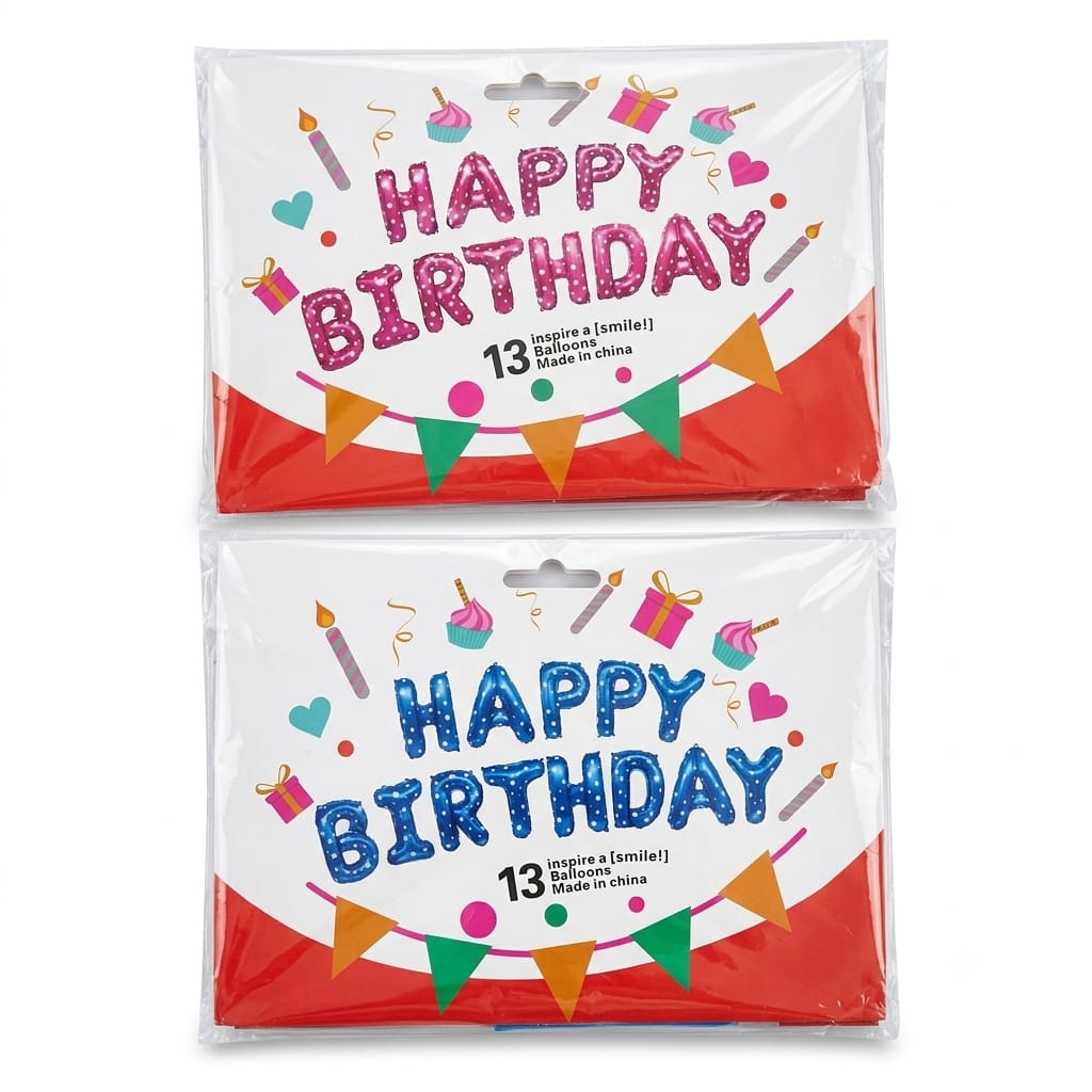 Happy Birthday Balloons 13 Pcs – Birthday Party Decoration Balloons