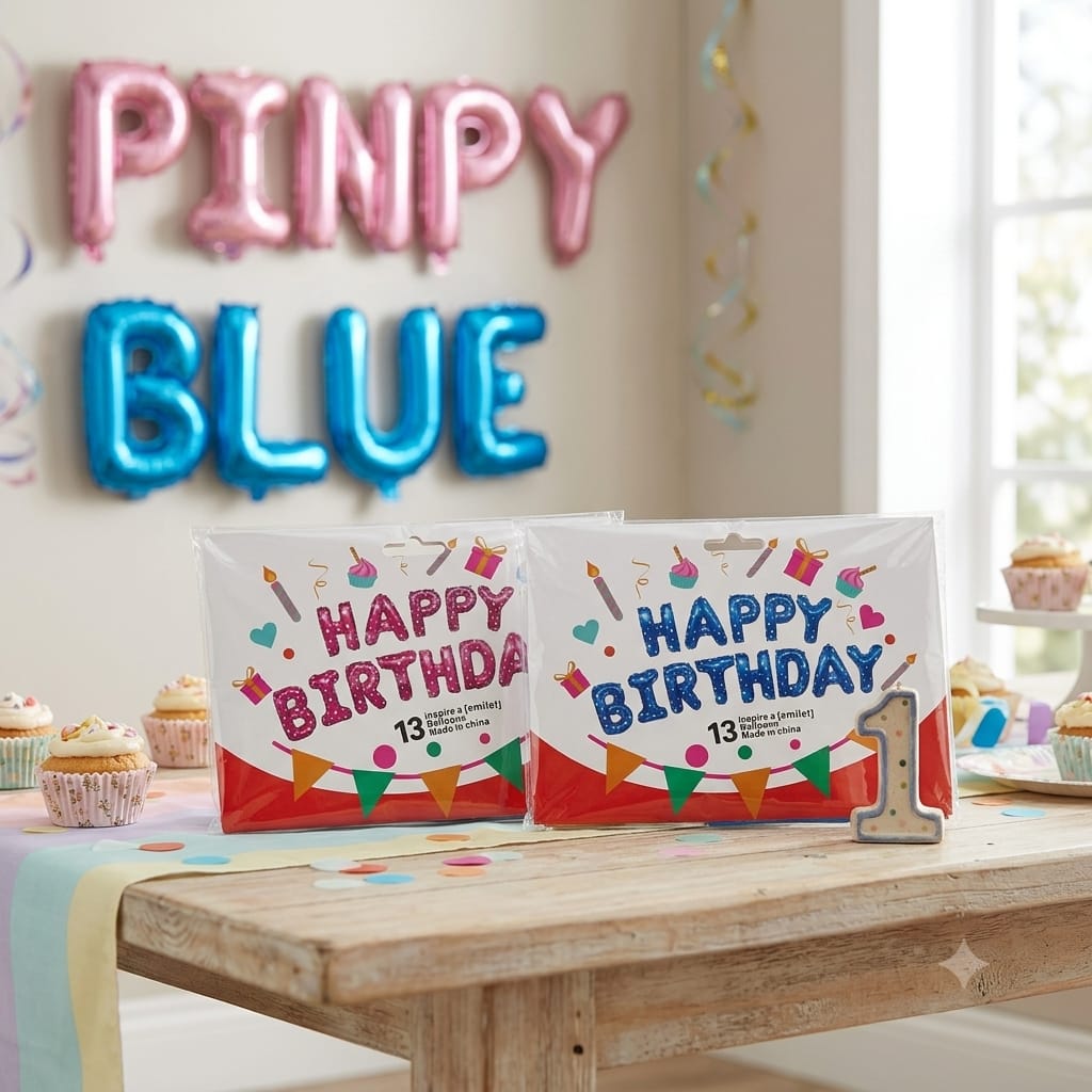Happy Birthday Balloons 13 Pcs – Birthday Party Decoration Balloons