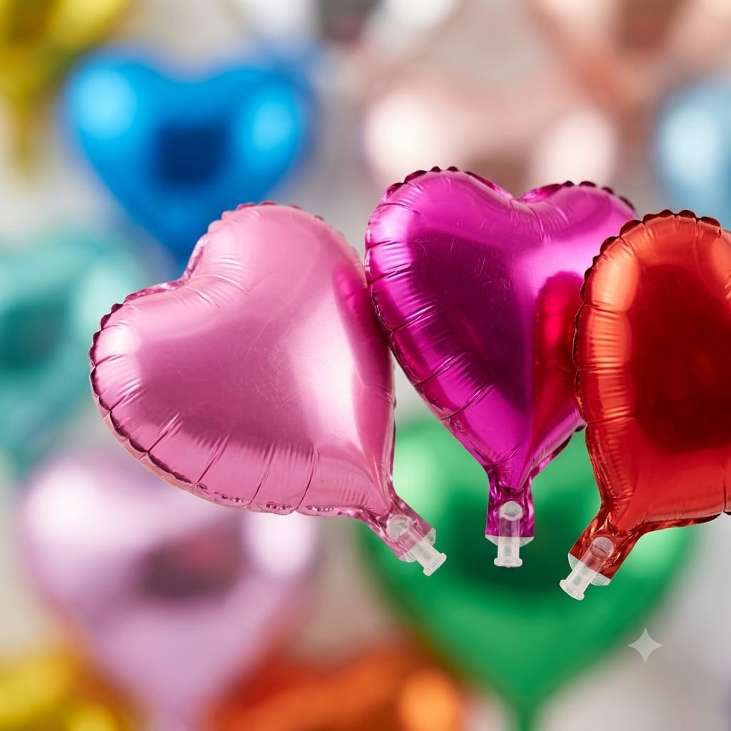 18 Inch Heart Shape Foil Balloon – Metallic Heart Balloon for Party Decoration