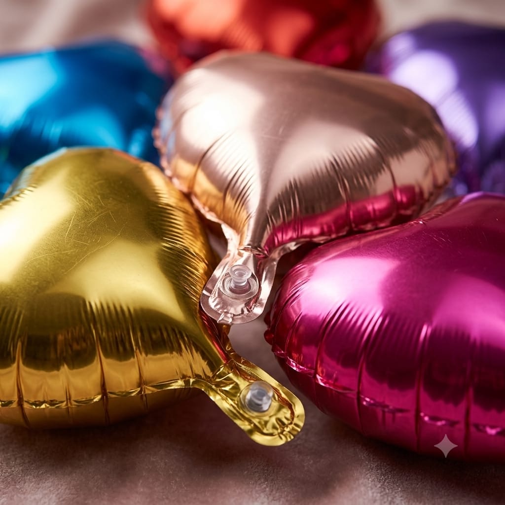 18 Inch Heart Shape Foil Balloon – Metallic Heart Balloon for Party Decoration