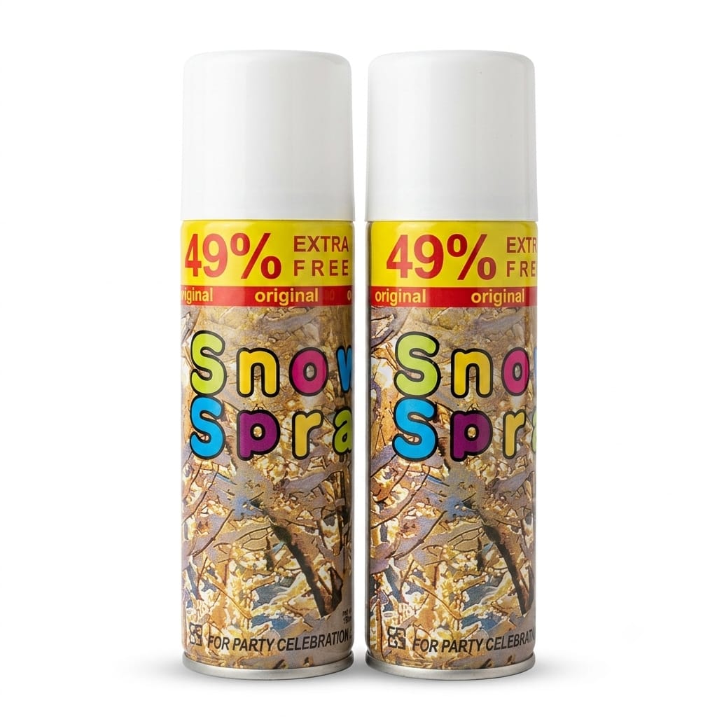 Party Snow Spray Pack of 2 – White Foam Spray for Birthday & Celebration