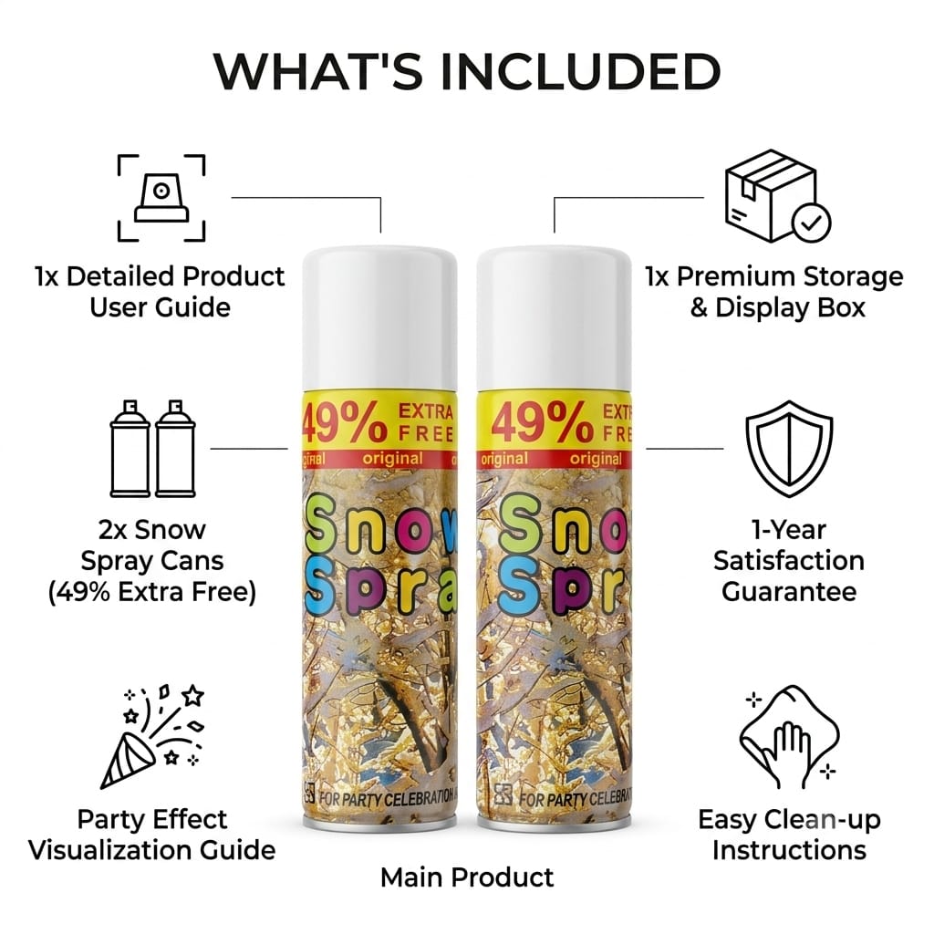 Party Snow Spray Pack of 2 – White Foam Spray for Birthday & Celebration