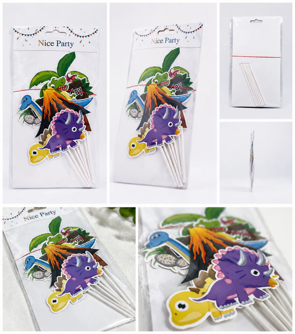 Dinosaur Cake Topper Set