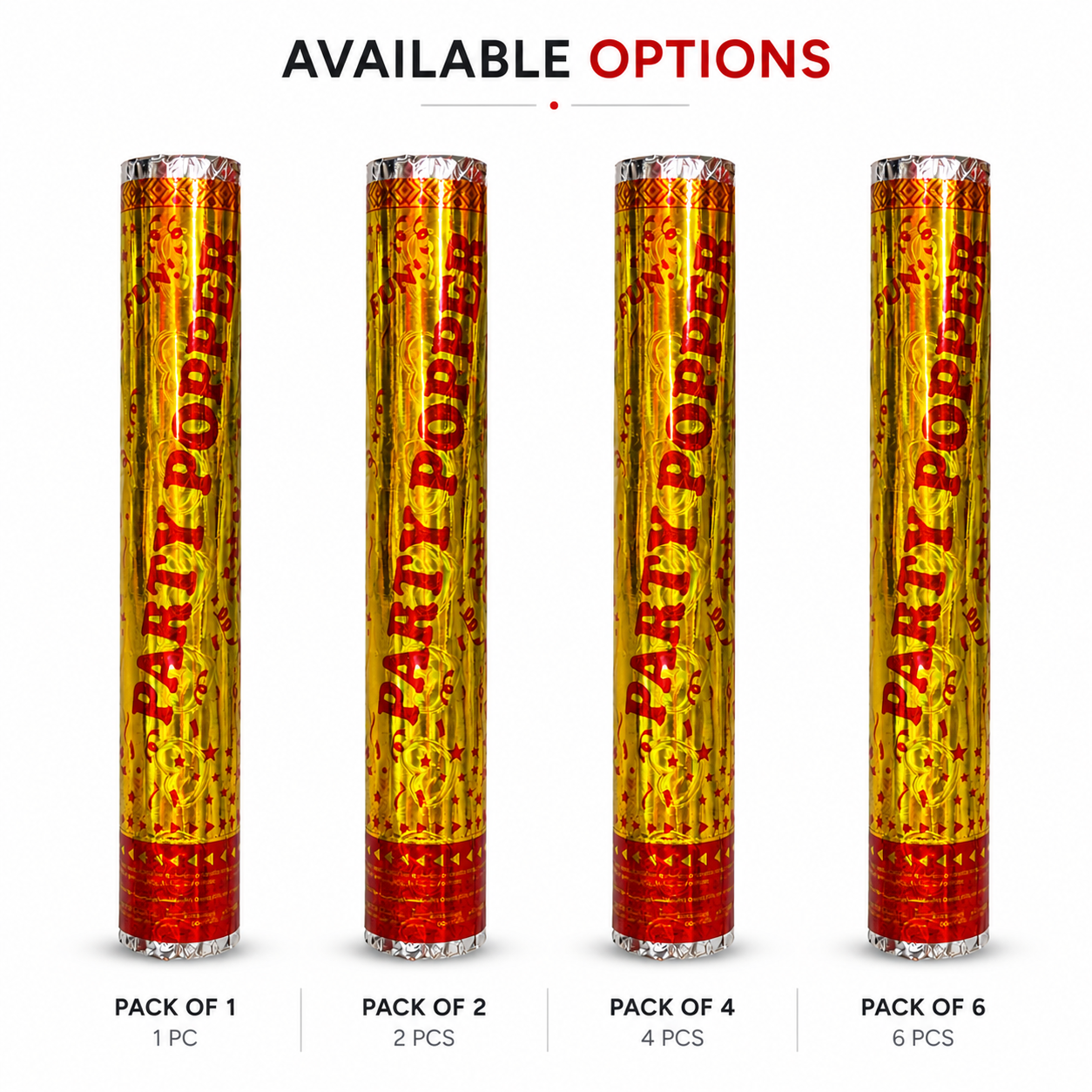 Golden Party Popper Confetti Cannon – Metallic Celebration Popper